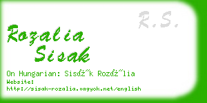 rozalia sisak business card